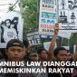 Buruh dan Mahasiswa di Yogyakarta Gelar Aksi Tolak RUU Omnibus Law